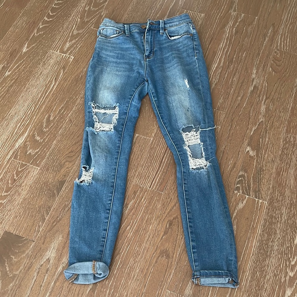 BDG Jeans with ripped knees.